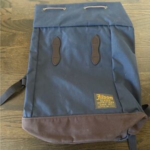 Filson Blue and Brown Men's Backpack